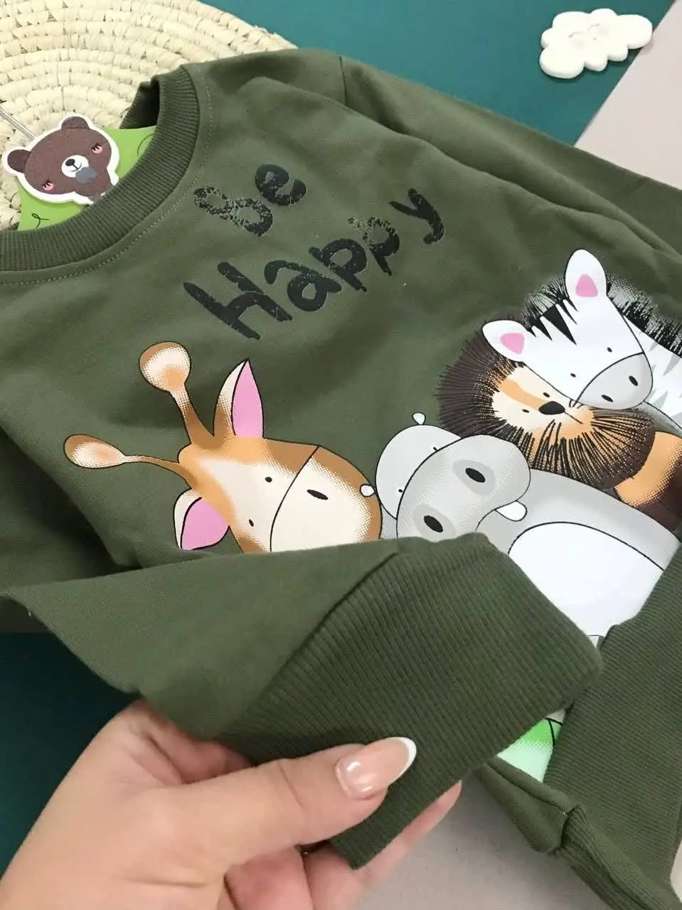 ست بلوز و شلوار دورس پسرونه طرح جنگل 🦁🐯🐶🐻🦒🦓
