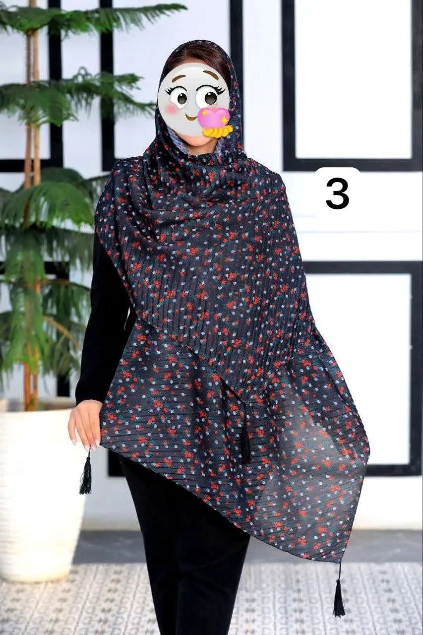 🖋نام: شال گل ریز پلیسه
