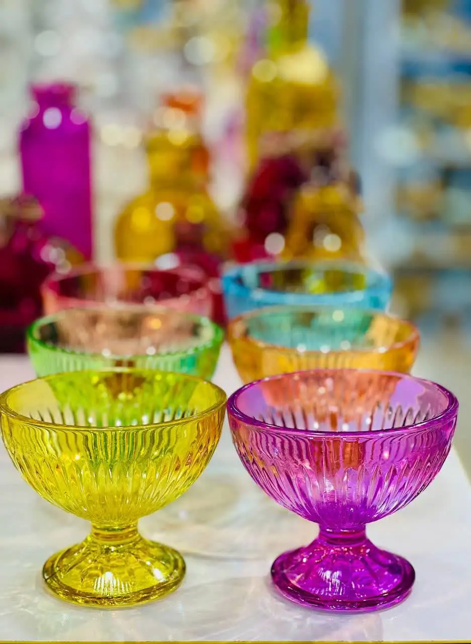 بستنی خوری پایه دار ۶ رنگ
