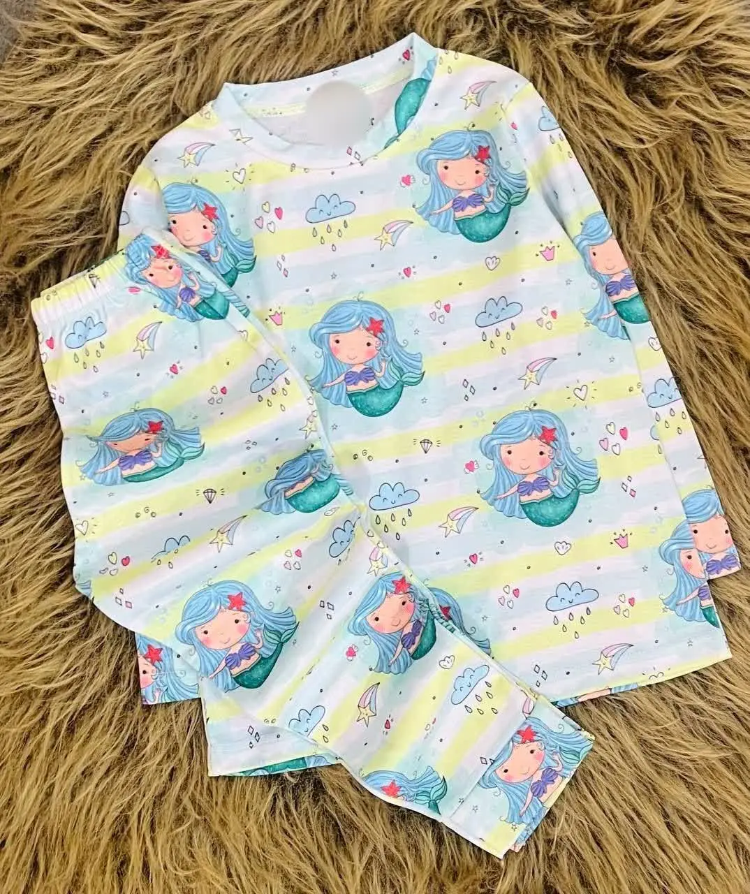 👚نام: ست راحتی پاییزه پری موآبی سایز کوچیک
