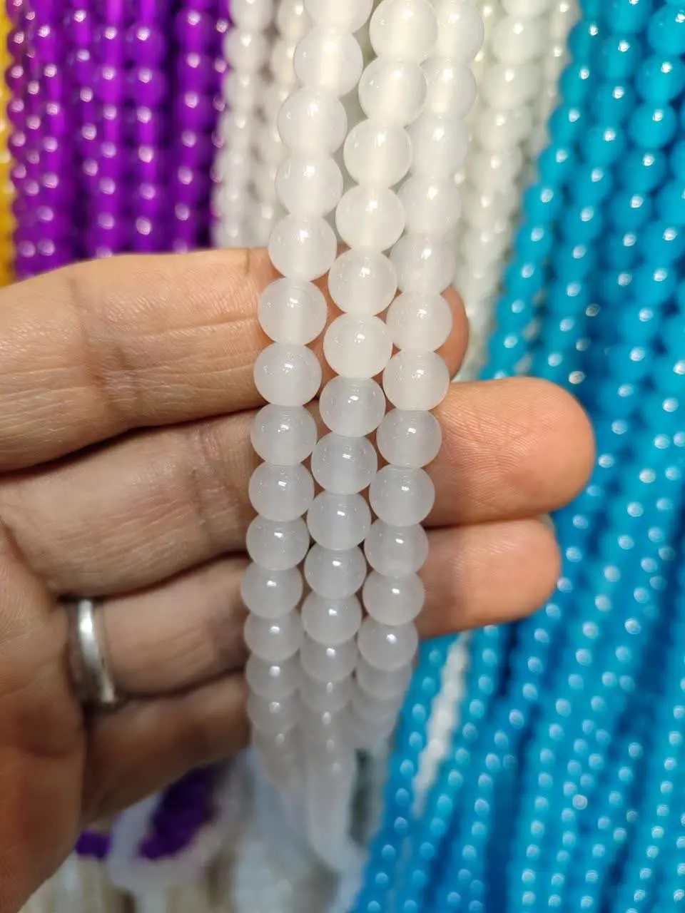 🌺 #مروارید_تکرنگ #سایز۸ 
