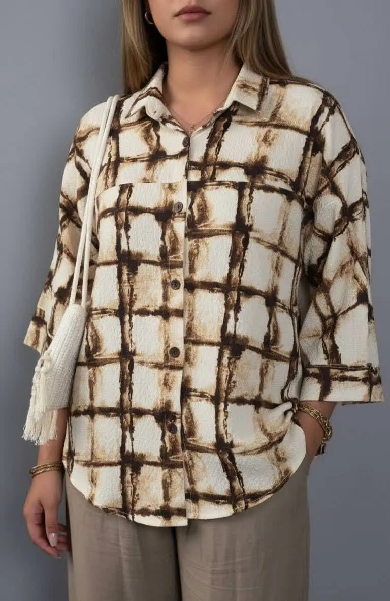 شومیز چارخونه رویا