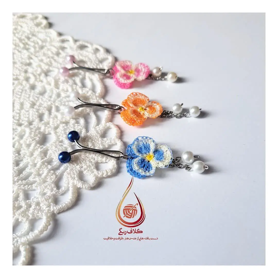 🔸گیره روسری گل بنفشه☺️❤️
