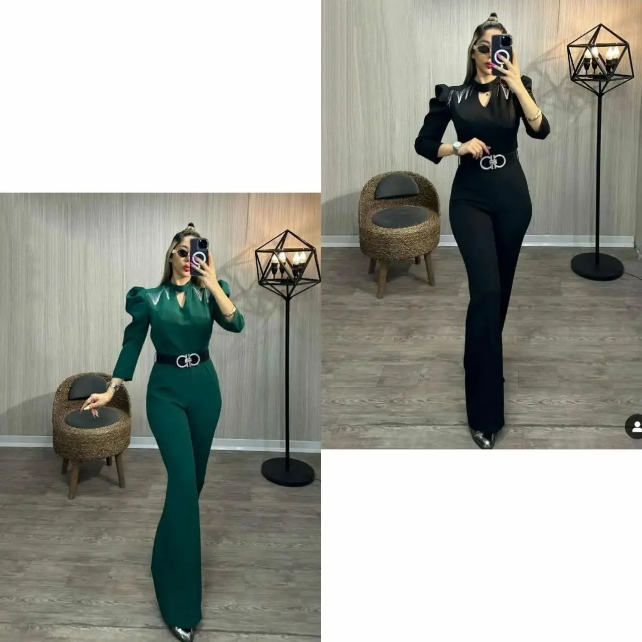 🌙نام: سرهمی فوق العاده زیبای ریسه‌ای آستین پفی
