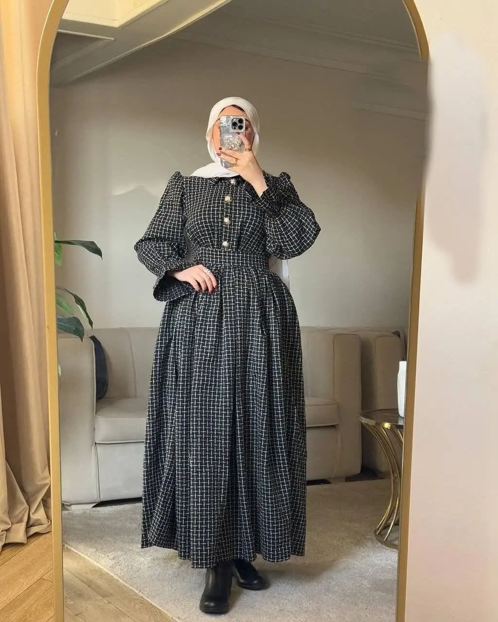 ☀️نام: پیراهن پالتویی بلند شنل گیسو ✨
