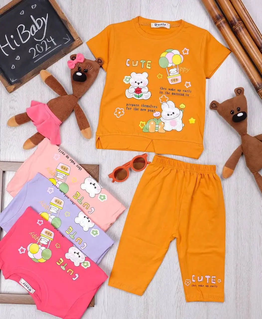 👫تیشرت و شلوارک خرگوش و بالن👫
