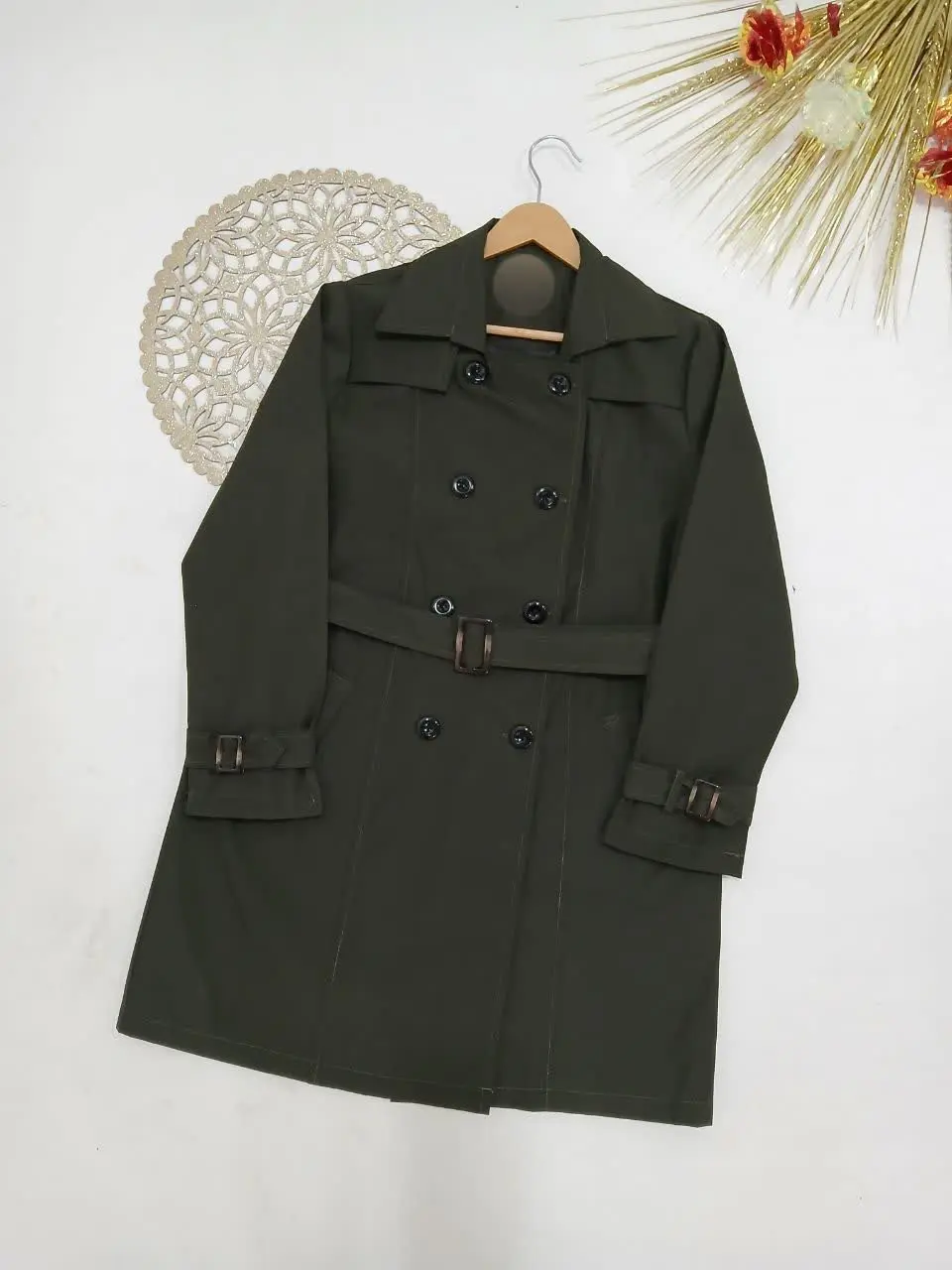 🌻مدل: مانتو بارونی آستر دار #کیانا 
