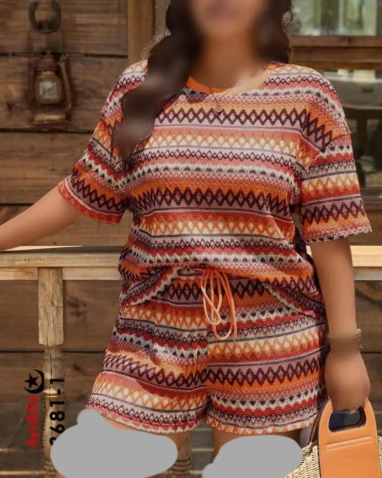 ۳۶۸۱ تاپ شورت راحتی سایز بزرگ
