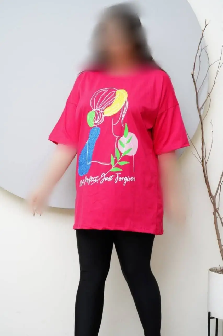 👚نام کالا: تیشرت لانگ چاپ و نگین گیسو 😉
