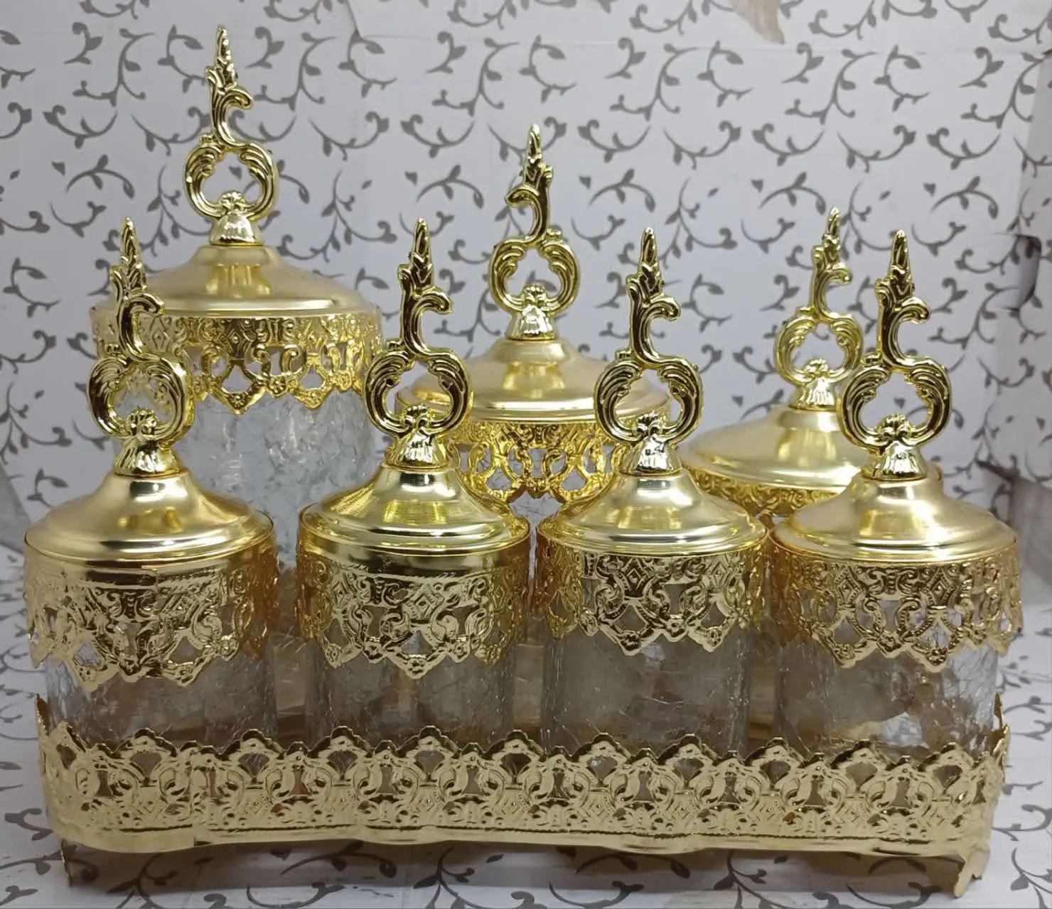پاسماوری ۷ پارچه طرح تاج طلایی با زیره شارژ شد 😍 
