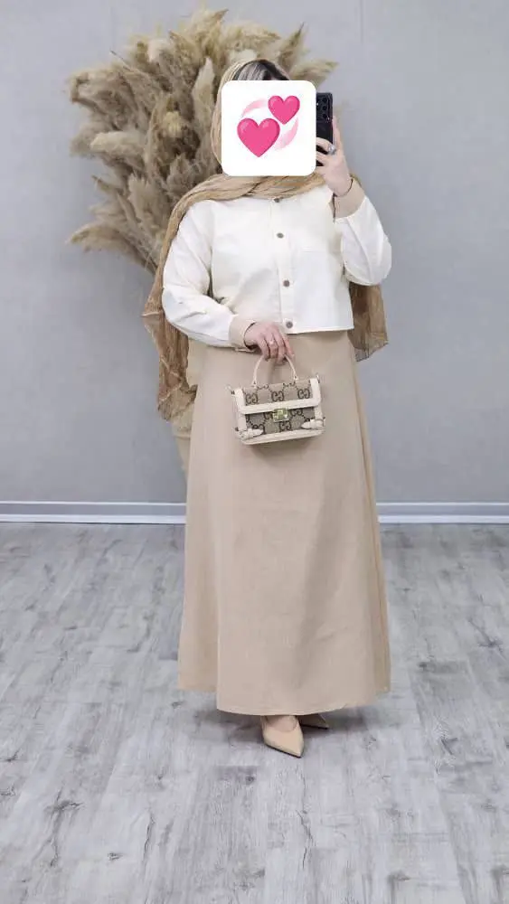 👚 نام: کت دامن لنین ✔️
