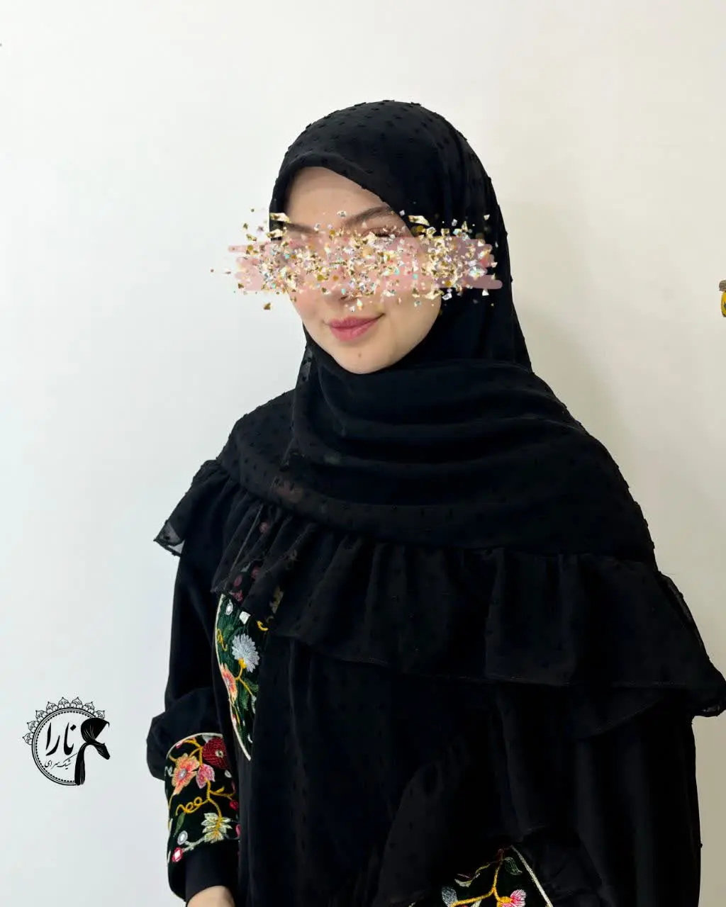 #شارژ_مجدد روسری مشکی حریراشکی چیندار🖤🖤
