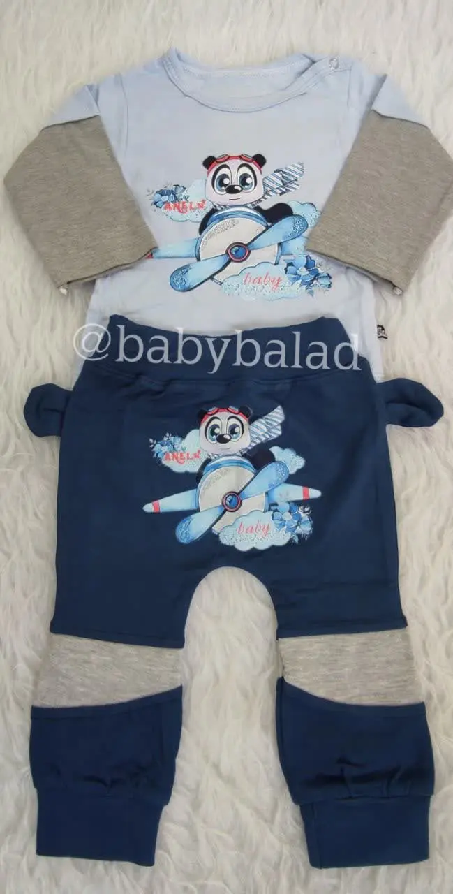 بلوزشلوار نقلی #نوزادی پاندای خلبان🐼🛩️
