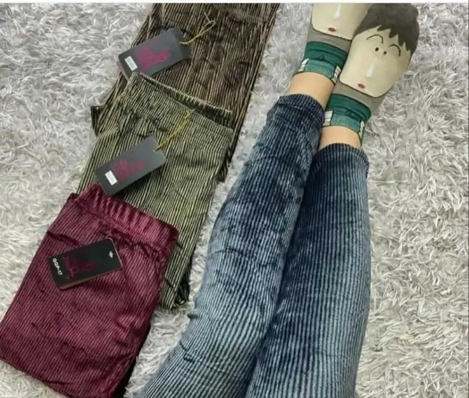 شلوار مخمل کبریتی ساده شارژ شد😍
