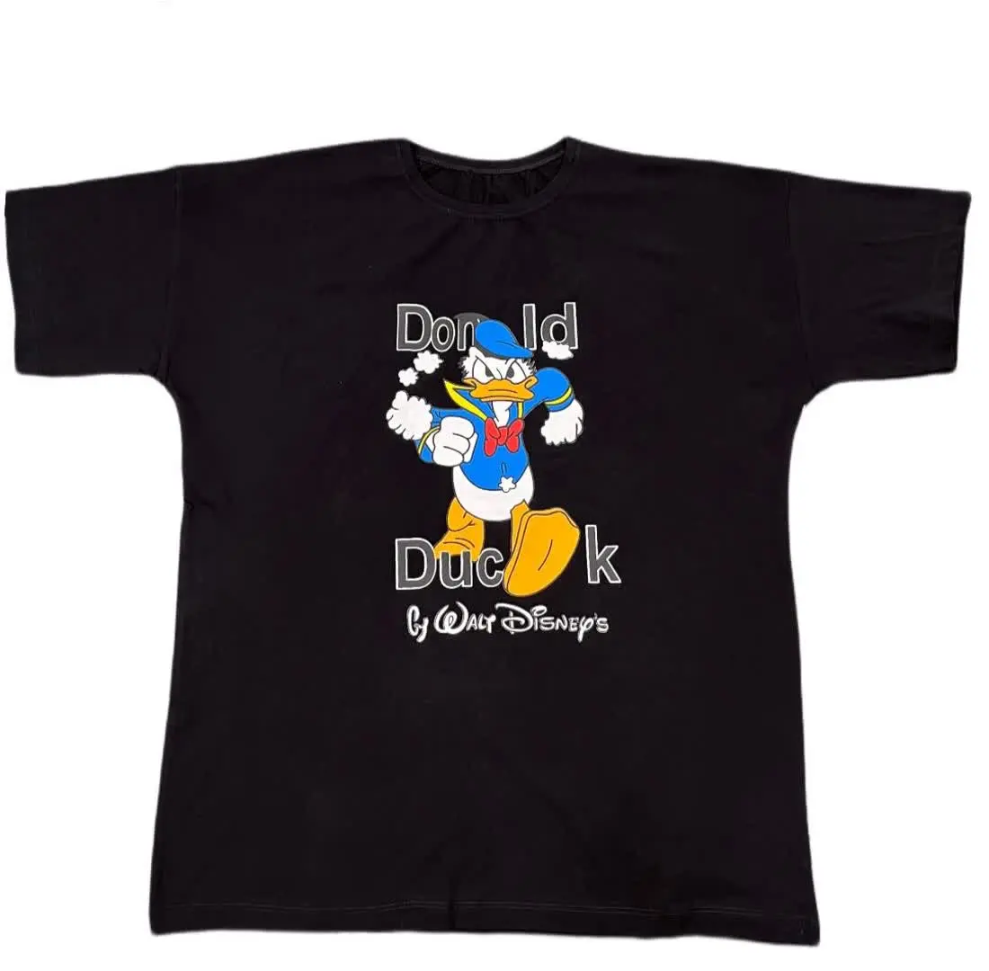 تیشرت زنانه لانگ چاپی کارنیوال طرح عمو داک بسیار پیشنهادی♡͜♡🖤
