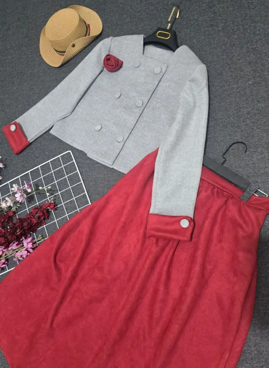 👚نام: ست کت و دامن رز💥💫
