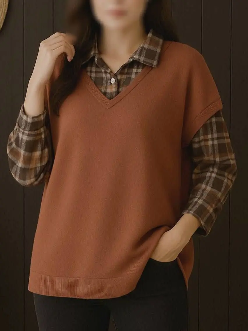 شومیز وارداتی بافت طرح دوتی...