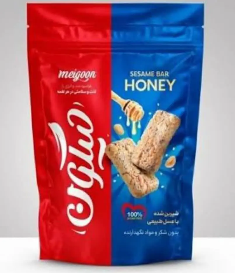 شکلات میگون عسلی کنجدی مغزیجات