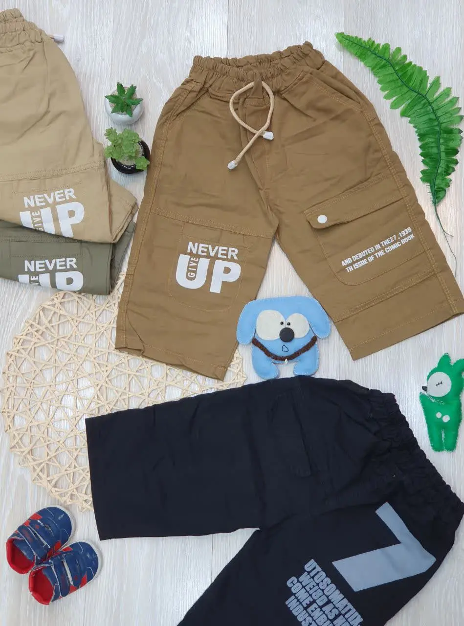 👖شلوارک کتان طرح دو جیب 
