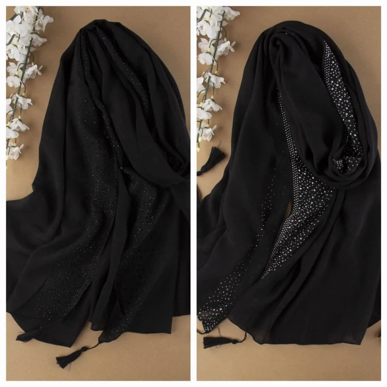 نام: شال حاشیه نگین منگوله دار
