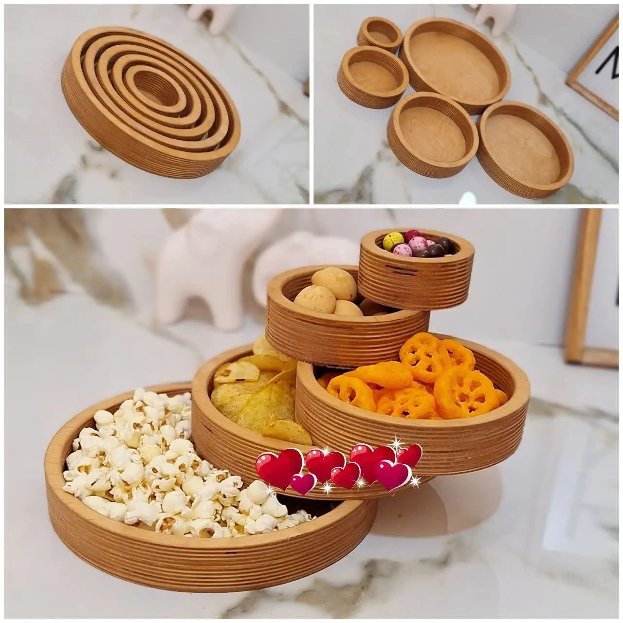 پنج تکه چوبی سه سانت (ضخیم) 
