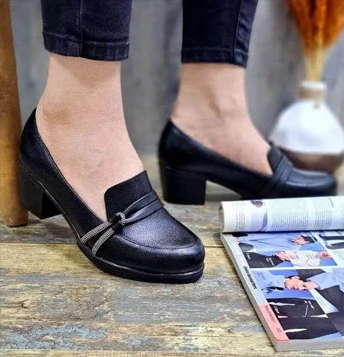 🏆کفش پاشنه دار زنانه نگین دار مدل Romina
