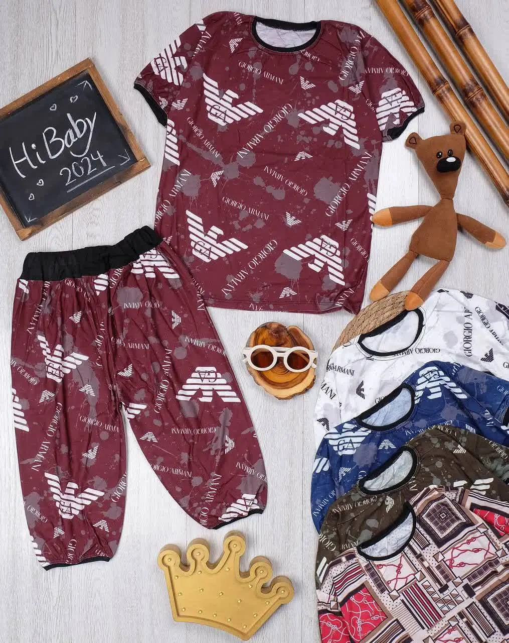 👫تیشرت و شلوارک چاپ دار GA 👫
