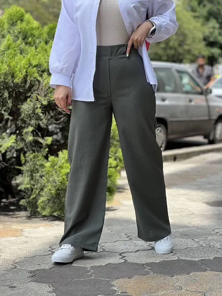 شلوار نیم بگ هالین
