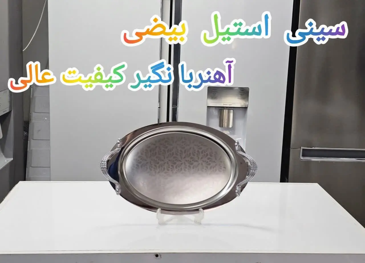 ❇️سینی استیل تکی بیضی