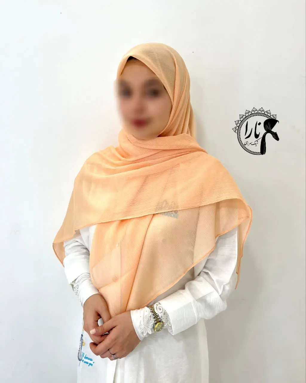 حریرکریشه شاین گلبهی مدل ساده
