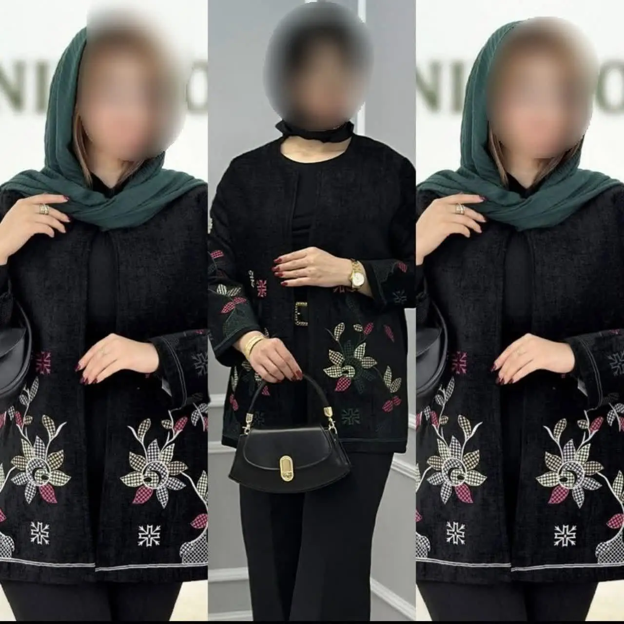 کت مخمل گلدوزی آوا