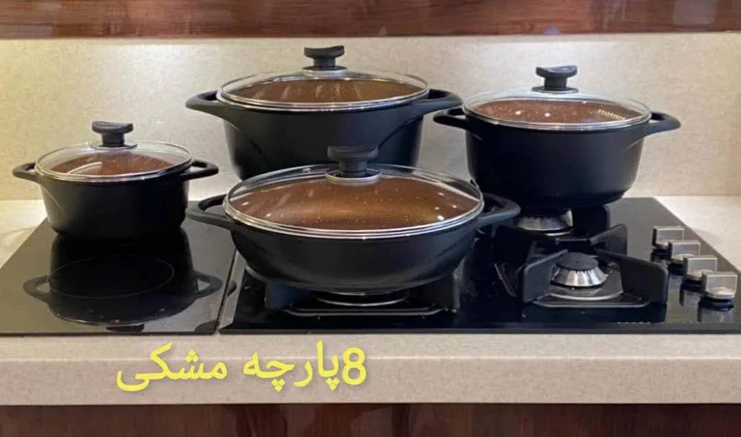 📌سرویس ۸ پارچه قابلمه چدن داخل گرانیت مدل ویکتوریا😍👆
