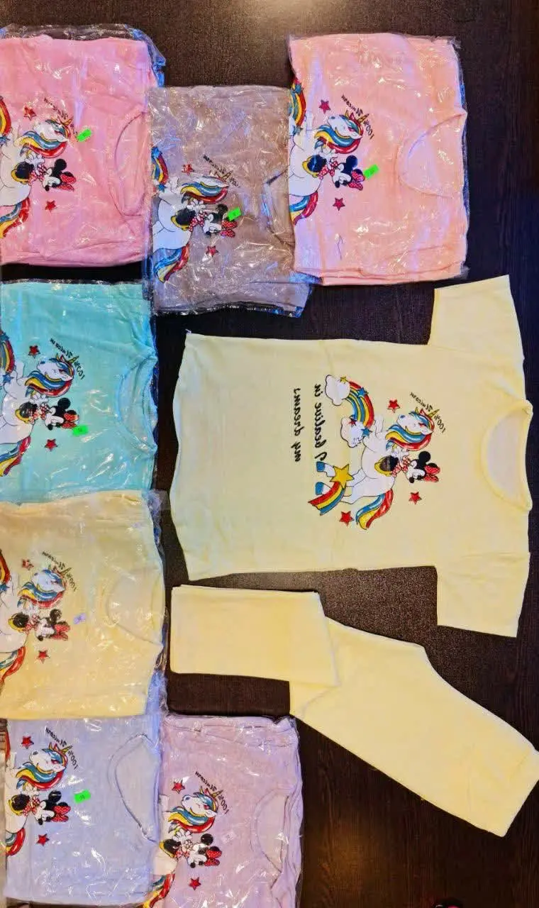 بلوز شلوار دخترانه‌ی پاکویی چاپ ذول 
