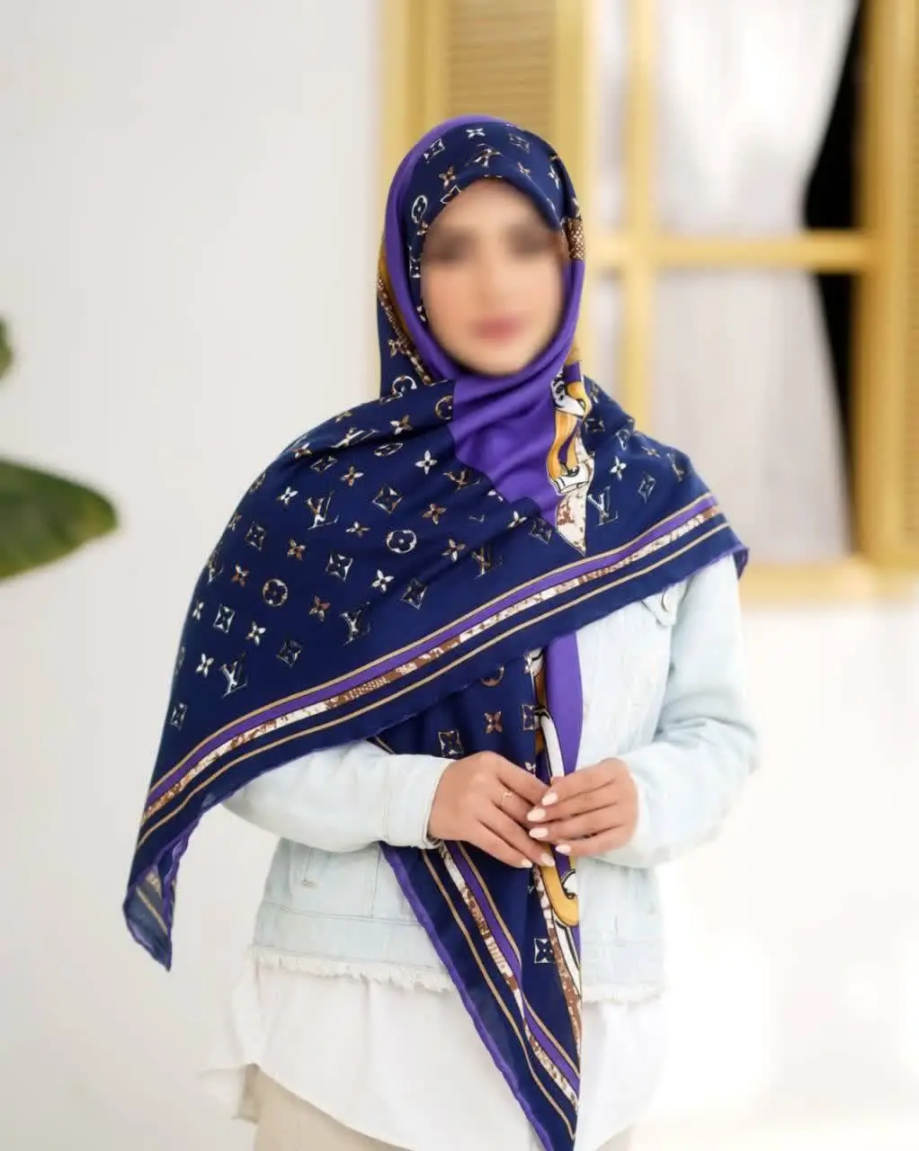 روسری نخی کجراه کشمیر🌱🌸