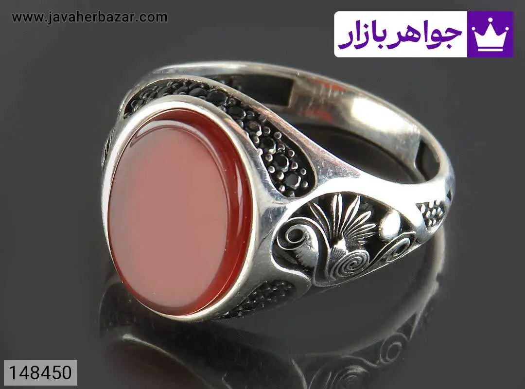انگشتر نقره عقیق قرمز جذاب...