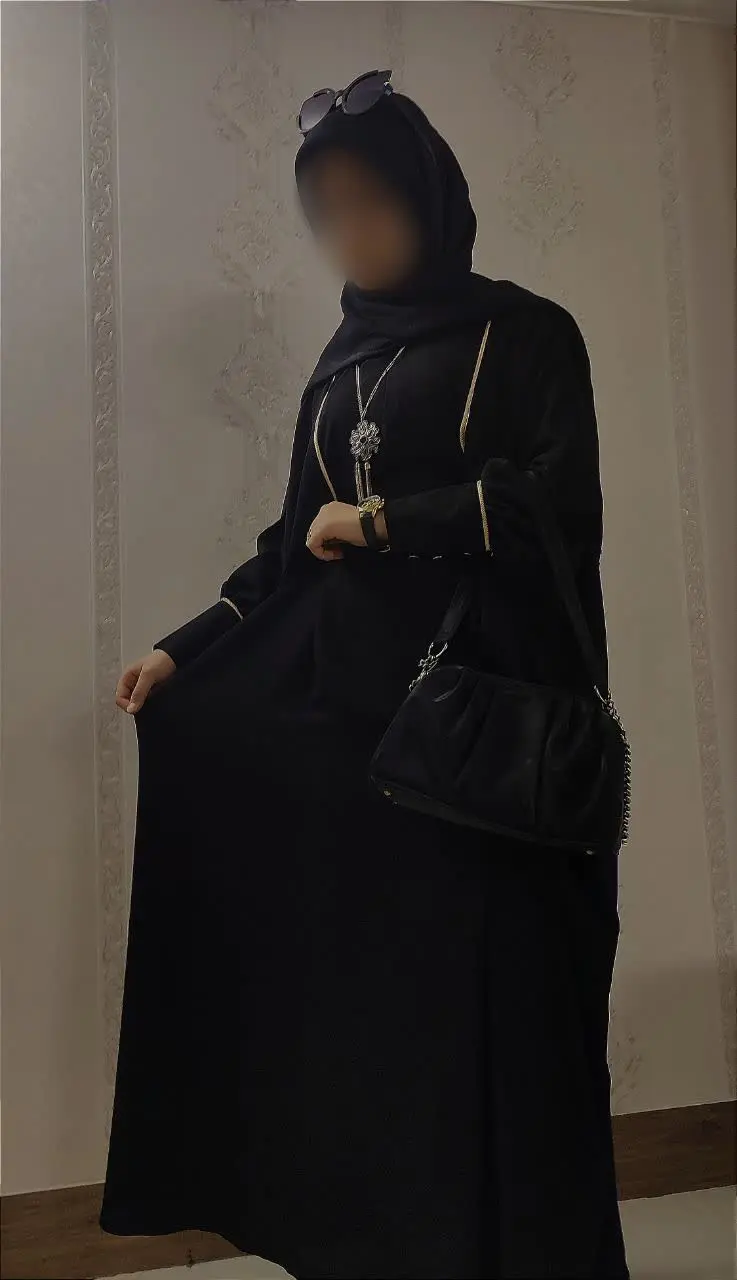 ✅مانتو عبا مغزی دار طلایی ب...