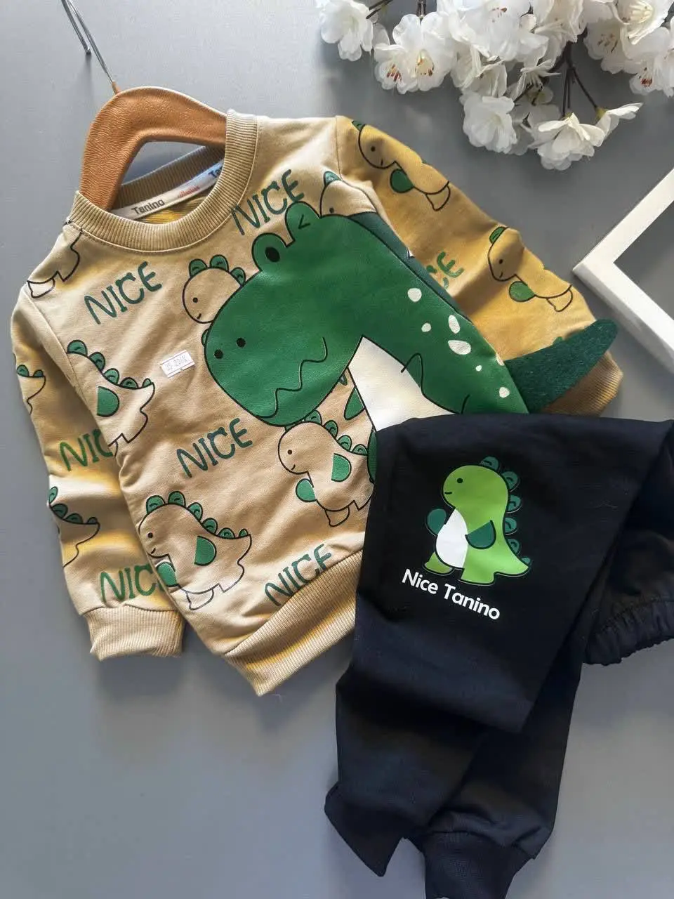 ست پسرونه با طرح دایناسور 😊🦖