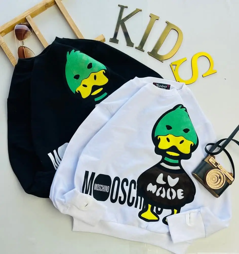 بلوز آستین فینگردار طرح اردک بچگانه
