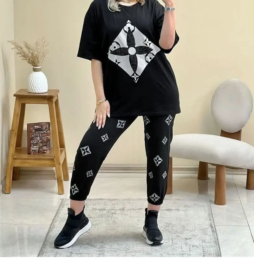 🔹نام: ست تیشرت و شلوار اسپورت الینا مشکی ویژه محرم
