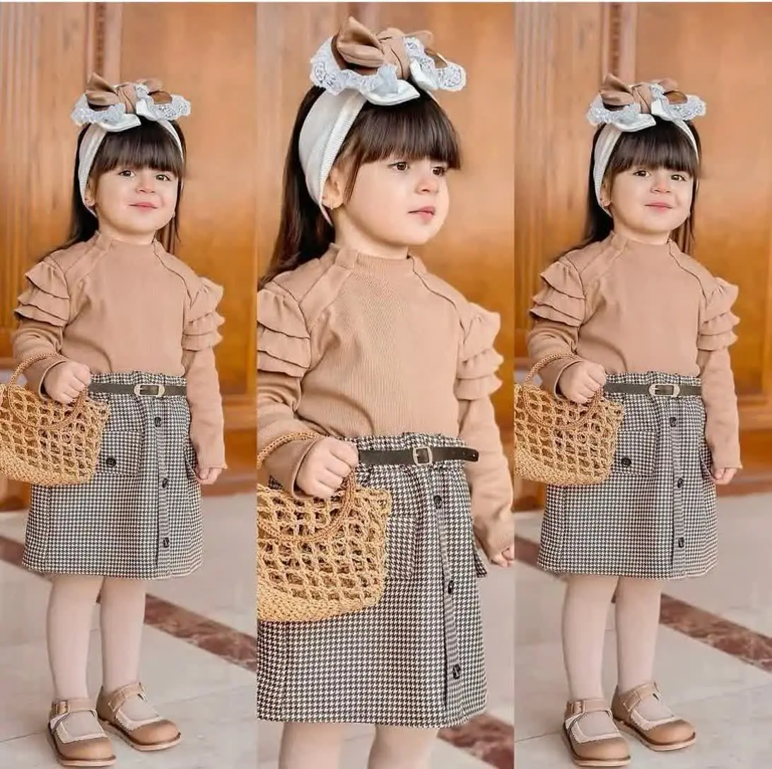 سه تیکه رها (بلوز/دامن/کمربند)