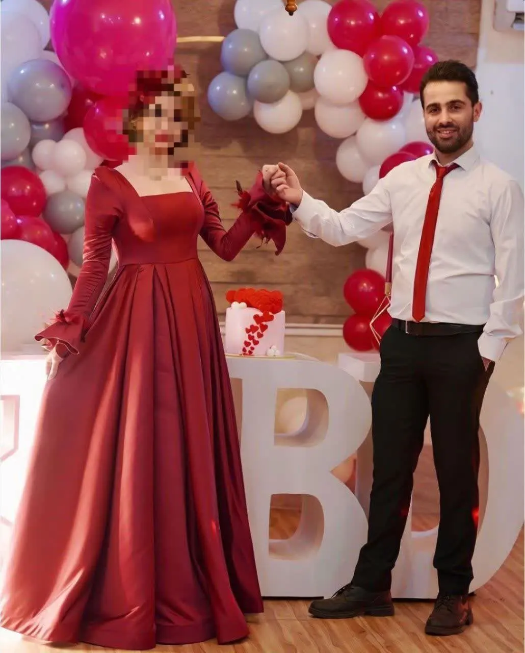 ❣نام: پیراهن مجلسی یقه خشتی