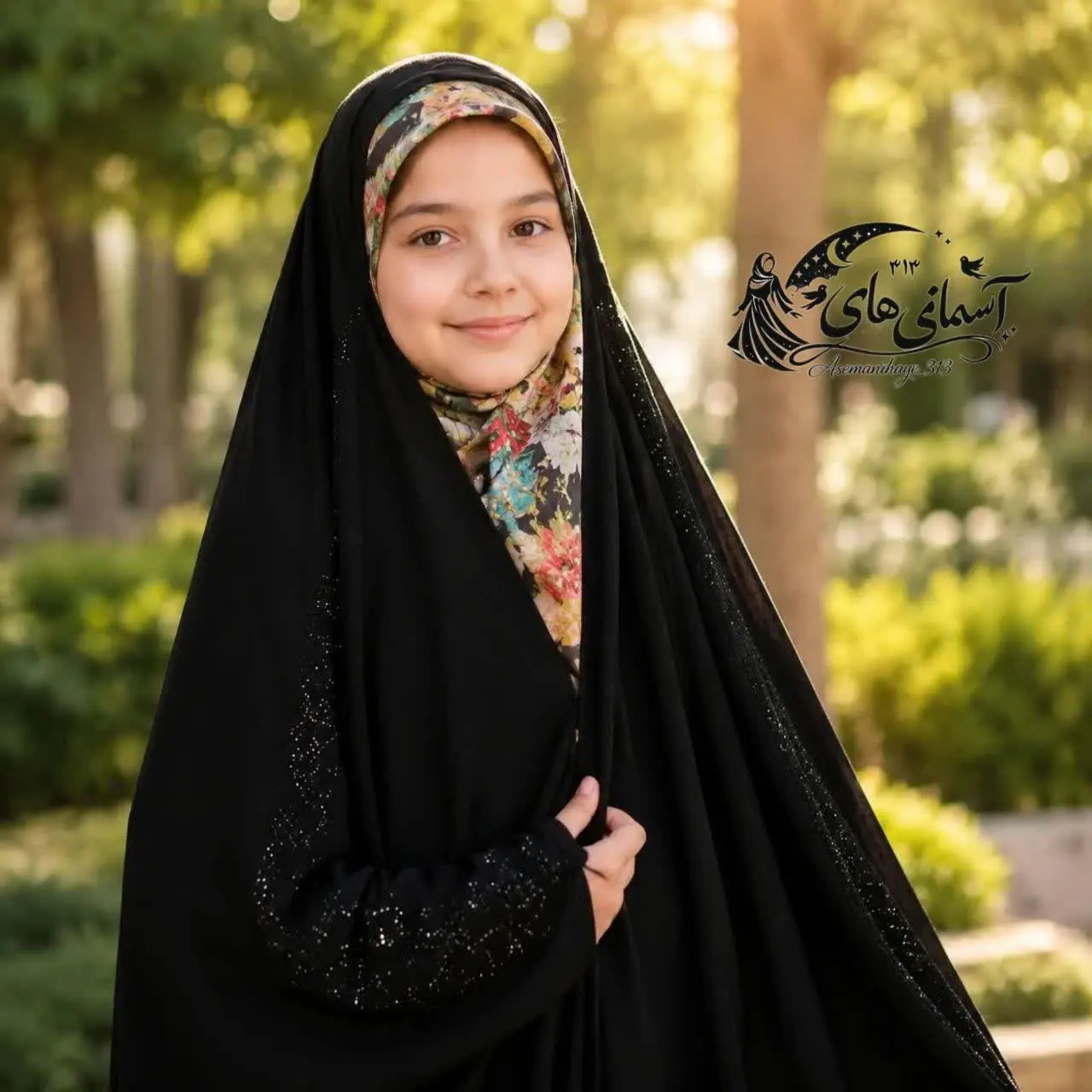 چادر عربی کودک با جنس کرپ و...