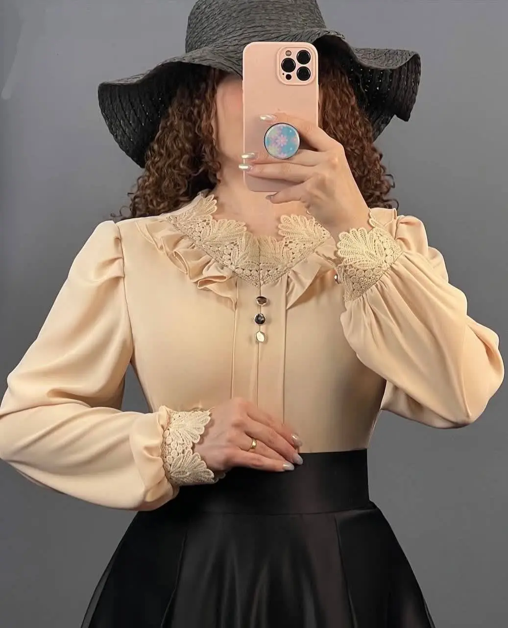 🌼شومیز مجلسی گیپور دار، قواره کوچک
