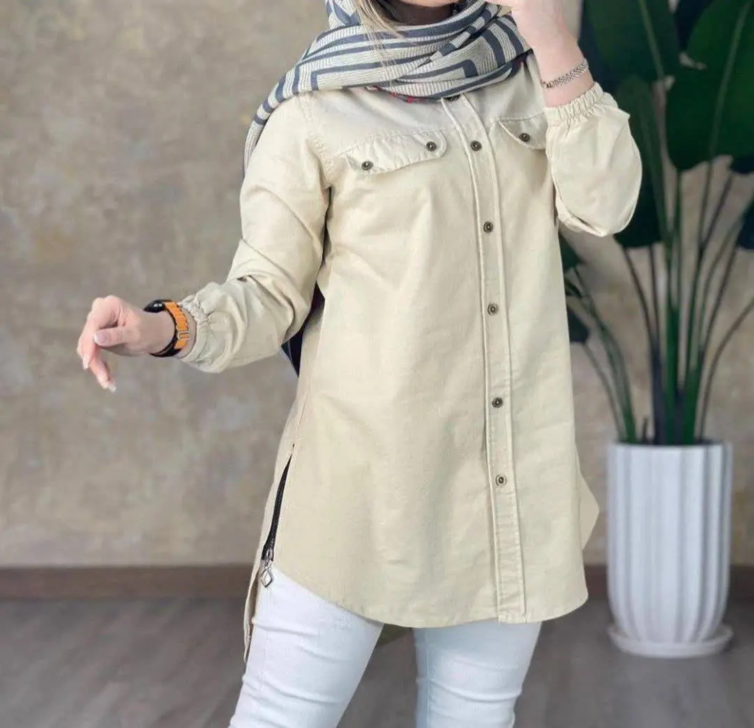 نام: مانتو کتان کش بغل زیپ
