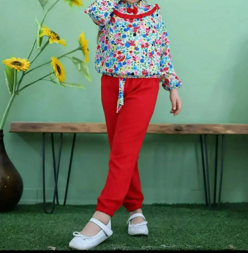 👚👖بلوز شلوار دخترانه شکوفه بهاری😍
