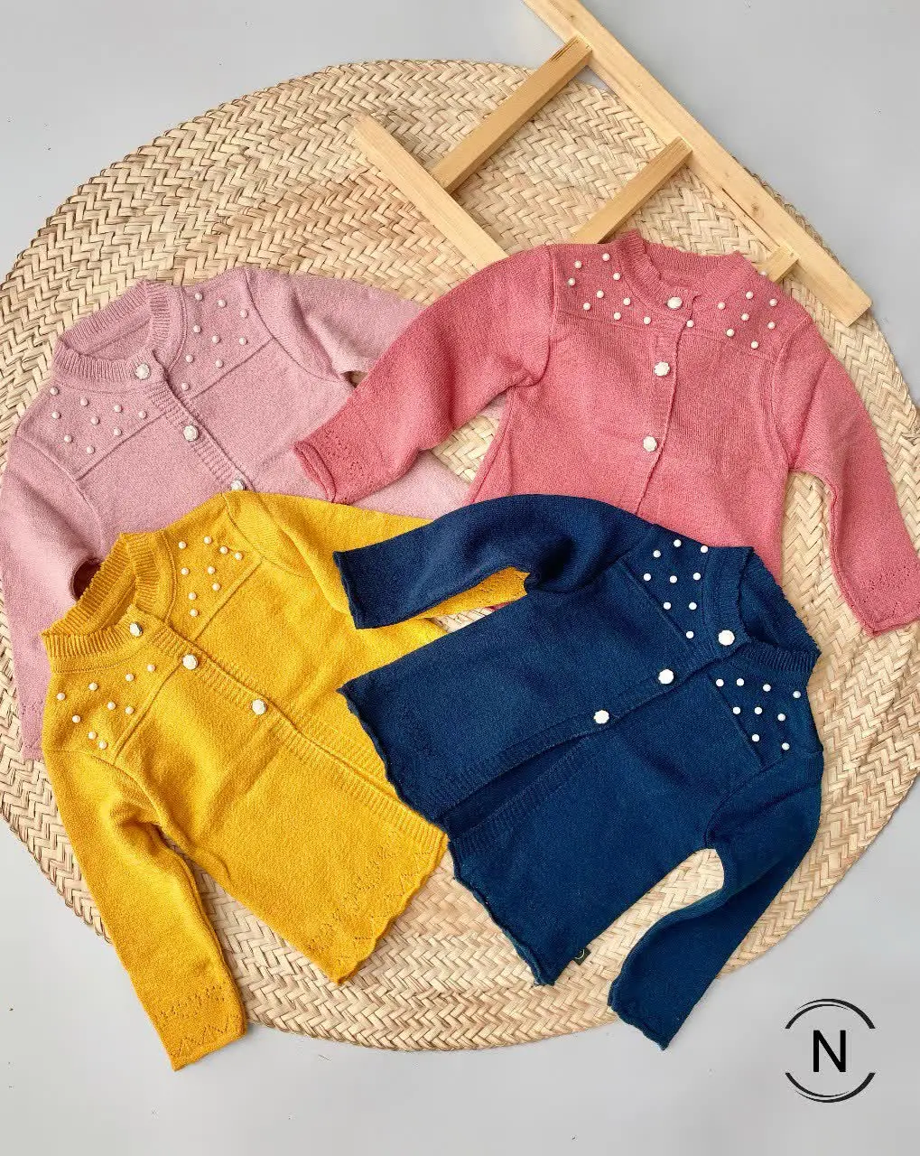 #بافت‌دخترانه تونیک گرم بالا مرواریدی
