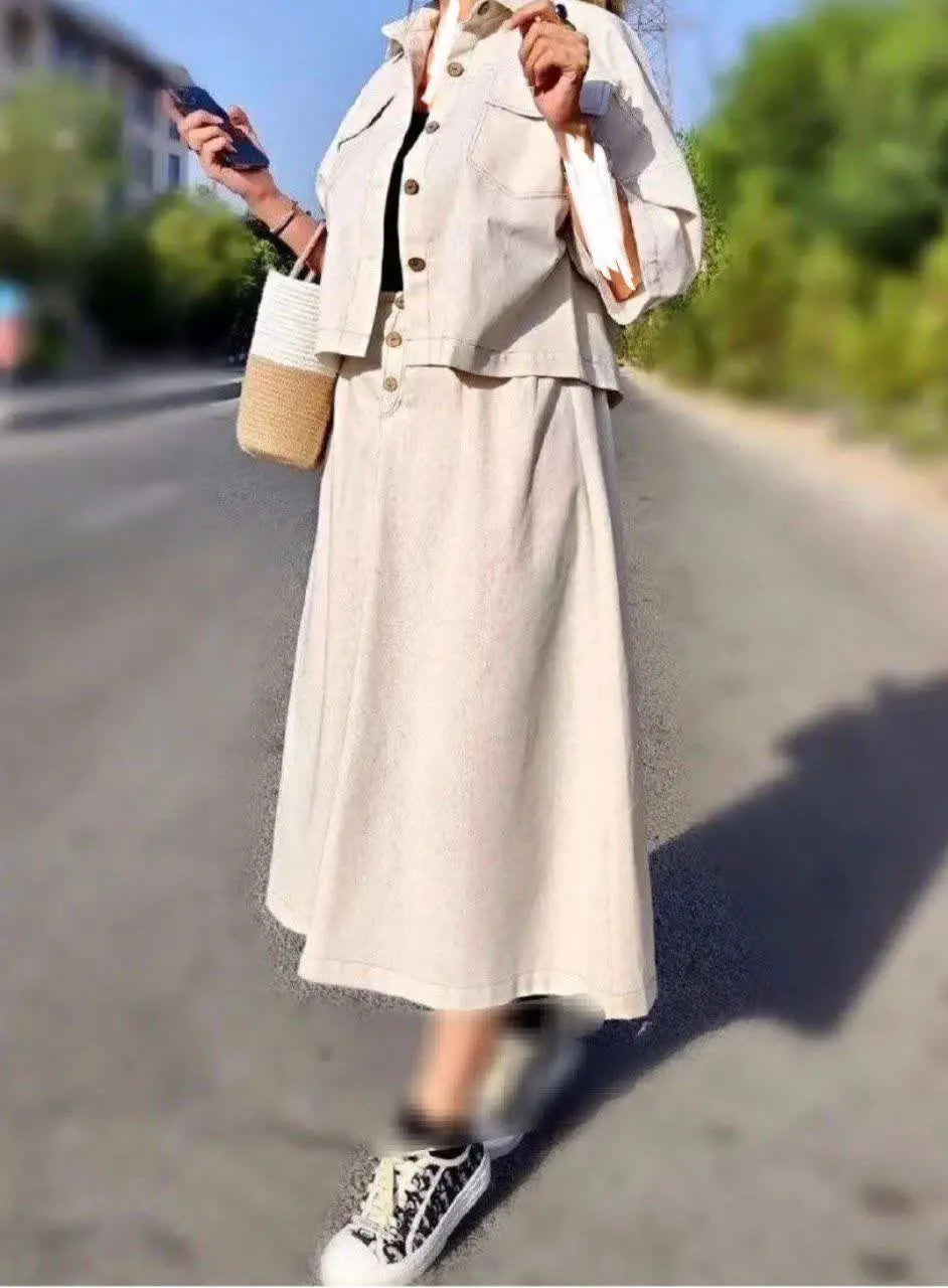 👚نام: کت و دامن لنین نچرال
