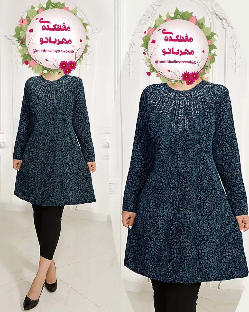 🌹تونیک قواره بزرگ نگین کاری شده 
