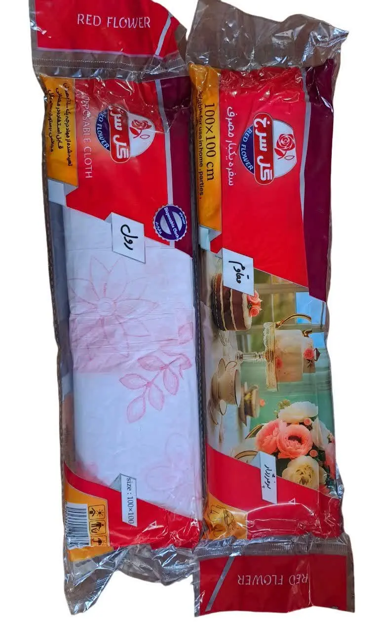 سفره یکبار مصرف ۴۰۰ گرمی گل سرخ
