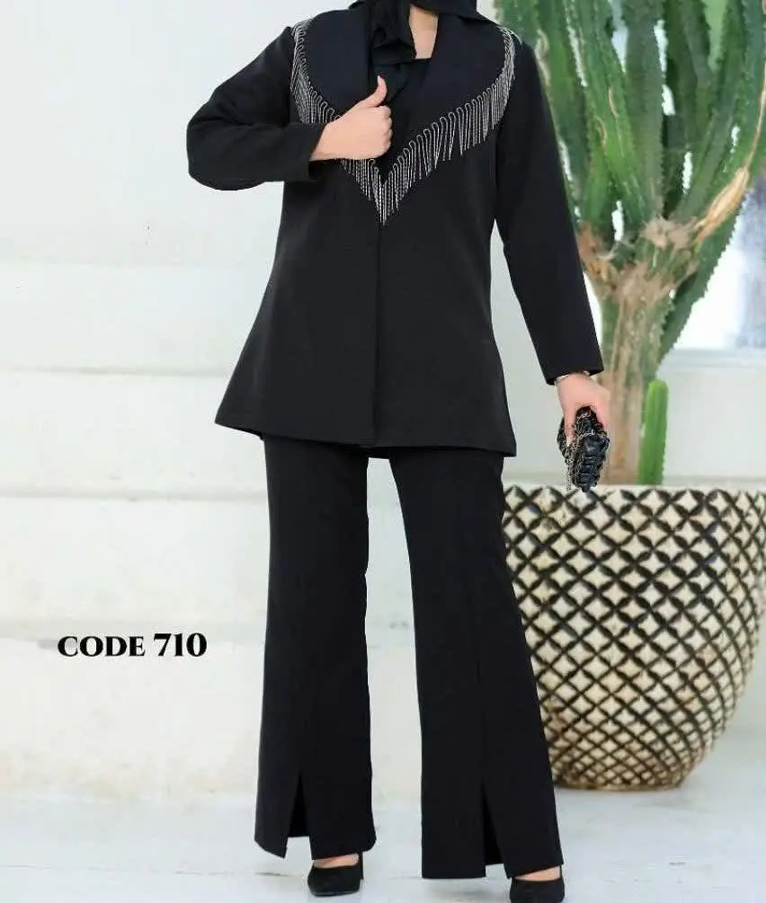 👚نام: کت شلوار زنجیردار فلور 💫
